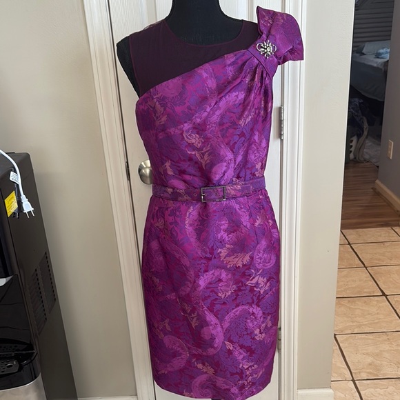 sachin and babi light blue dress Rickie Freeman Teri Jon Women's Silk Mini main image 0
